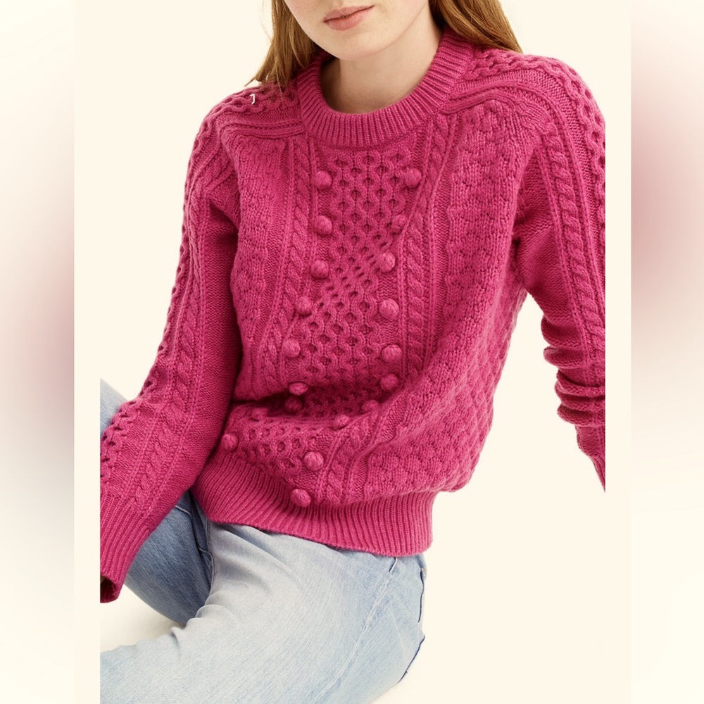 J. Crew Popcorn Cable Knot Sweater
